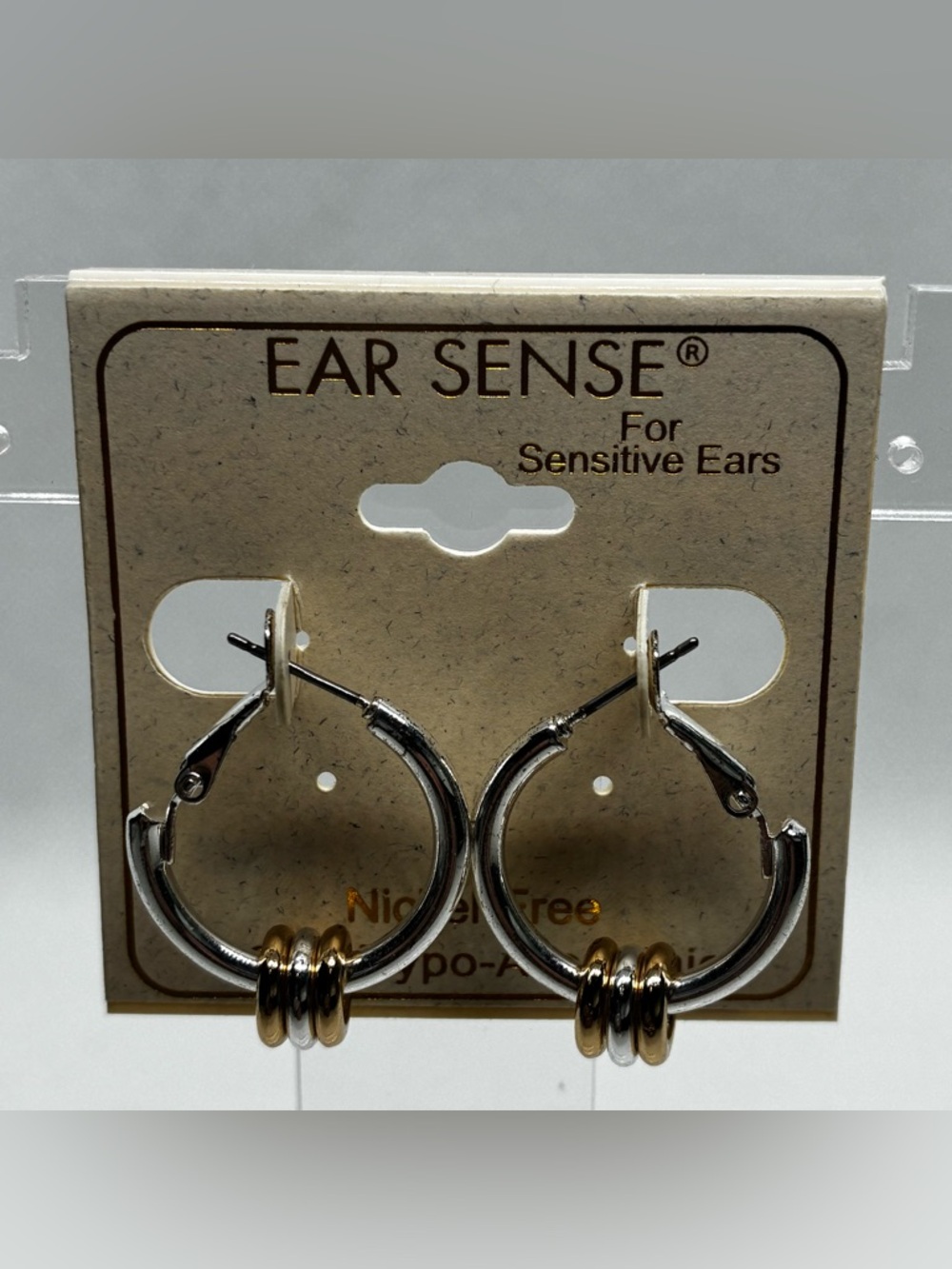 3For$20 Two-Tone Hoop Earrings for Sensitive Ears - Silver & Gold